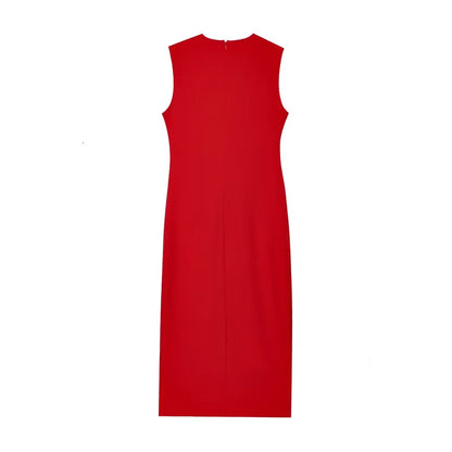 Women's Dress Black Long Dresses Spring Summer 2025 Button Up Sleeveless Sundress Vestidos Elegant Casual Women's Dresses