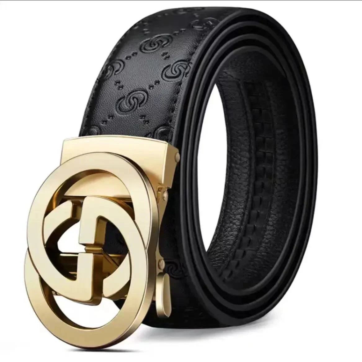 New genuine leather fashionable printed men's belt trend business versatile jeans belt for men