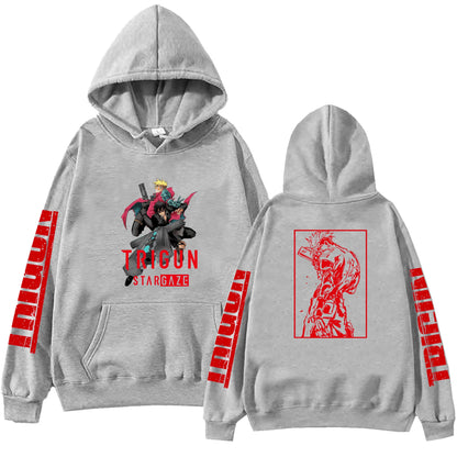 Anime Trigun Stargaze Print Hoodie 2 Sided Anime 2026 Harajuku Pullover Hooded Sweatshirt