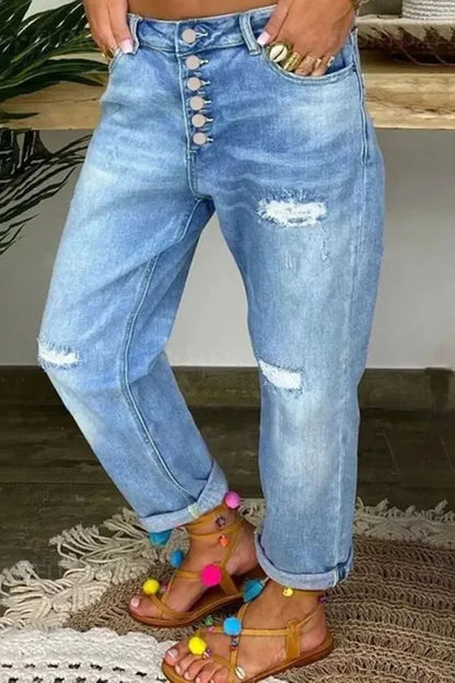 Calça Mom Jeans Flare Cintura Alta