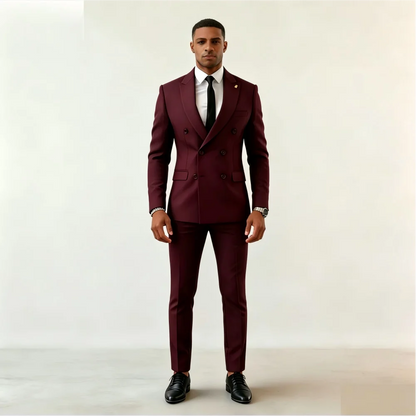 High Quality Slim Fit Men's Tuxedo Two-Piece Suit Smart Casual Wedding Business Wear