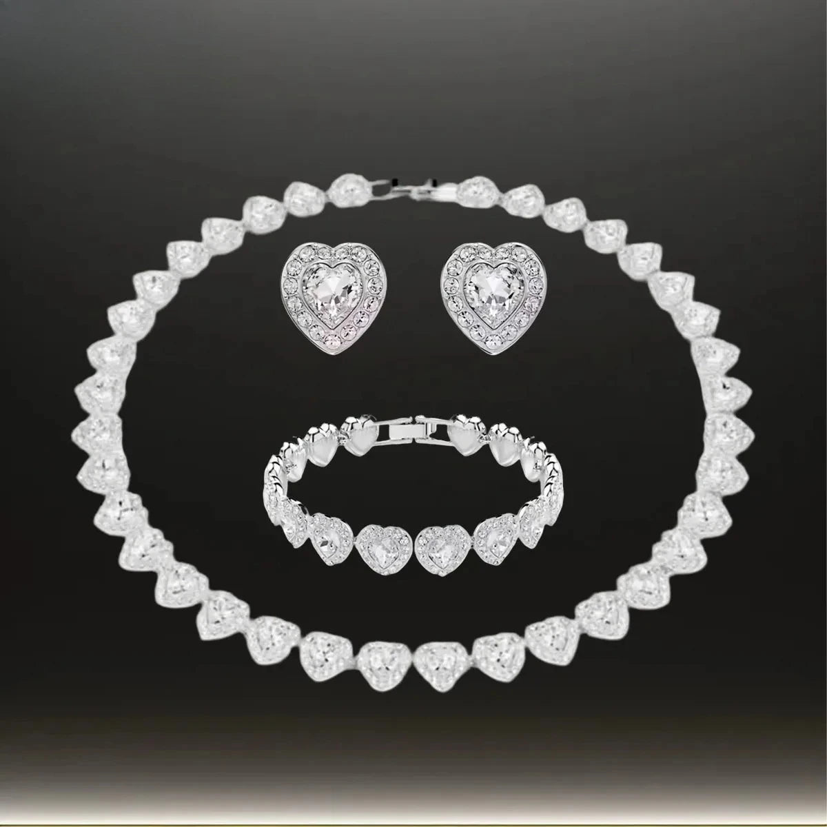 High-end Design Necklace Pendant Earrings Bracelet Jewelry Set Luxurious and Elegant Banquet Preferred