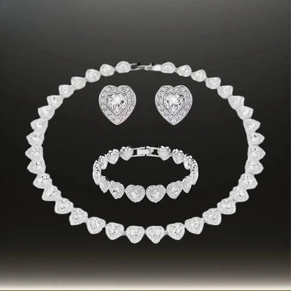 High-end Design Necklace Pendant Earrings Bracelet Jewelry Set Luxurious and Elegant Banquet Preferred