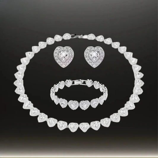 High-end Design Necklace Pendant Earrings Bracelet Jewelry Set Luxurious and Elegant Banquet Preferred