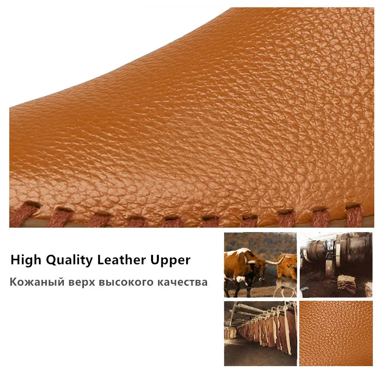 Fashion Men's Driving Shoes Handmade Leather Men Loafers Soft Breathable Men's Casual Shoes