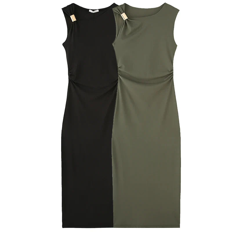 Womens Ruffled Bodycon Dresses Green Black Dress Summer Woman Sexy  Sleeveless Long Dresses Asymmetric Corset Vestidos 066