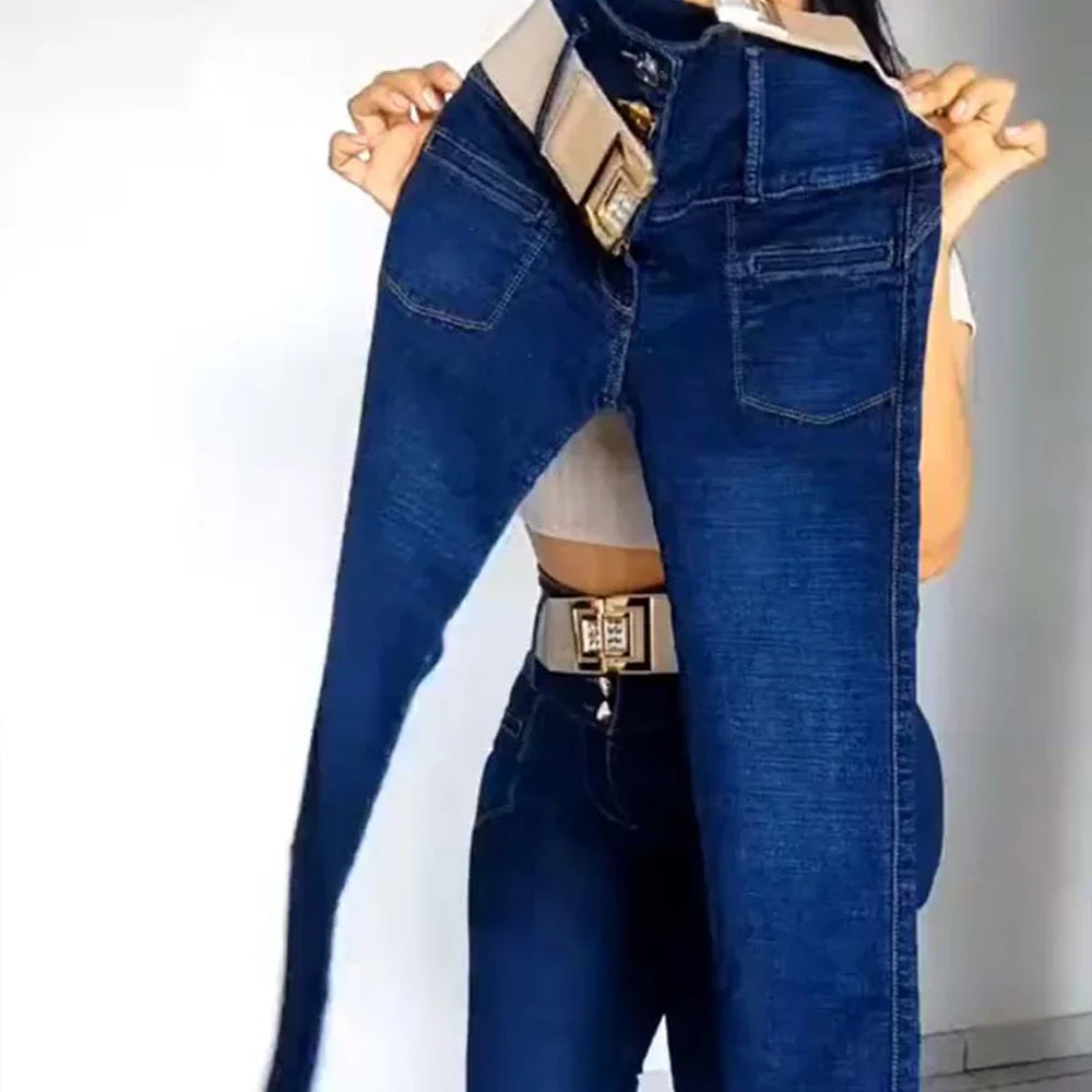 Women Skinny Jeans High Waist Thin Denim Pencil Pants