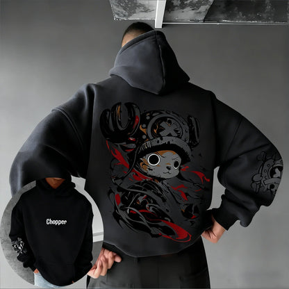 Men's Hoodies  New Tony Tony Chopper Anime Printed Loose Casual Street Hip Hop Parent Child Top