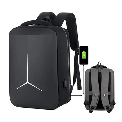 New Anti-theft USB Waterproof Hard Case Travel Smart Laptop Motorcycle Backpack Man EVA Fashion Business Men's Shell Backpack