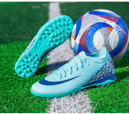 Soccer Cleats for Men Women AG/TF Breathable Cushioned Insole Anti-Slip Outdoor Sports Artificial Grass Football Boots