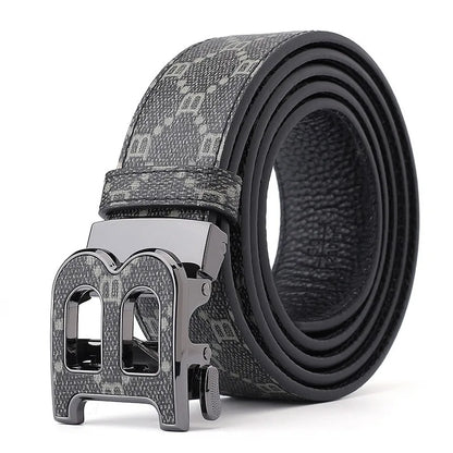 Men's Belt Luxury Brand Alloy Metal Buckle Designer Canvas Leather Belts men
