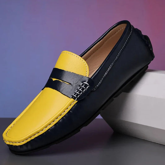 Business Shoes Fashion Casual Shoes Man Luxury Leather Loafers Breathable Slip on Male Boat Shoes Moccasins Driving Shoe