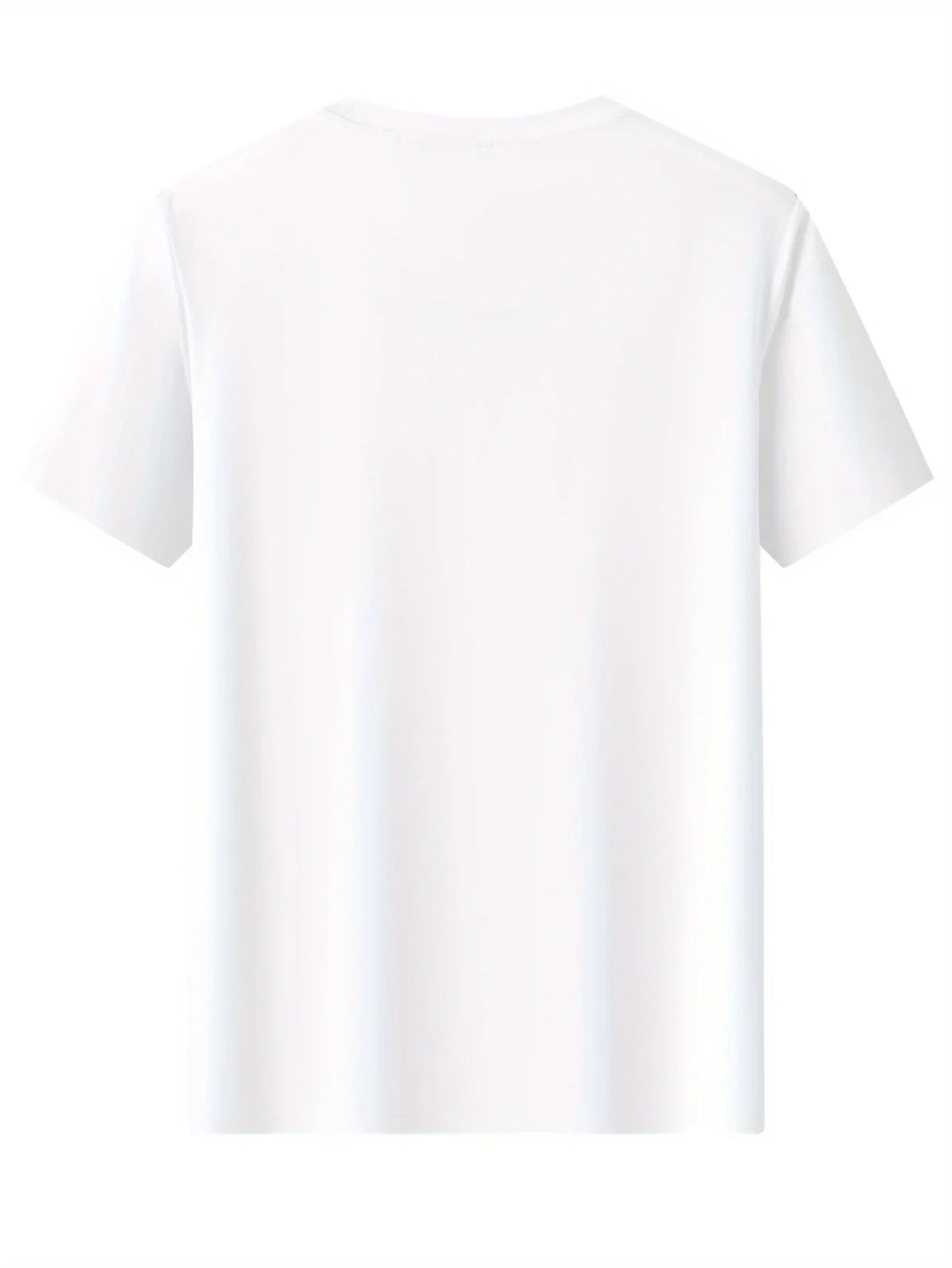 100% cotton men's loose T-shirt fashionable whatever letter pattern printed short sleeved round neck casual top