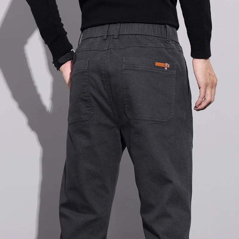 New Winter High-End Business Men's Suit Pants Autumn and Winter Slim Straight Casual Pants Versatile Fashion Trousers Korean