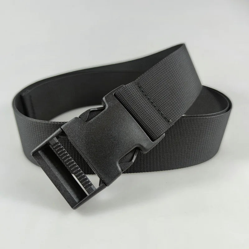 Plastic Buckle Nylon Strap for Men's Outdoor Military Training Canvas Belt 100/110/120cm Available Black
