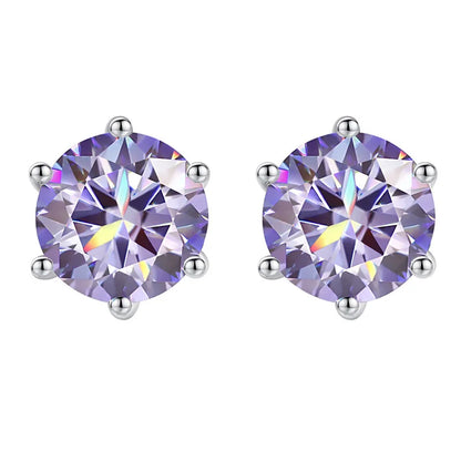 0.5-2CT Screw Moissanite Stud Earrings for Women Classic Sparkling Wedding Party Jewelry Original 925 Sterling Silver GRA