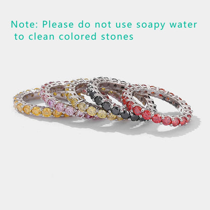3mm Certified Moissanite Rings for Women Full Diamond Sparkling Bride Jewelry Wholesale 100% 925 Sterling Silver 9 Color