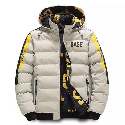 Men Autumn Winter Cotton Jacket Warm Comfortable Padded Thickened Down Jacket 2025 New Double-Sided Clothes Removable Cap M-6XL