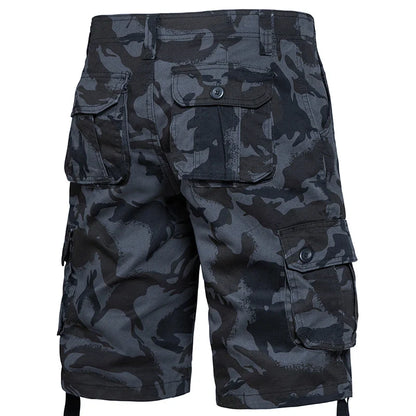 Men's Camo Shorts Summer Casual Half Pants Camouflage Outdoor Sports Short Pants Side Pocket Cotton Breathable Shorts