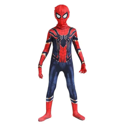 Kids Superhero Costume Remi Mesh Jumpsuit Halloween Mask Party Performance Outfit Breathable Comfortable Role Play Dress Up