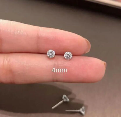 New Design Stainless Steel Cubic Zirconia Chain Stud Earrings For Women Star Moon Cartilage Earring Piercing Jewelry