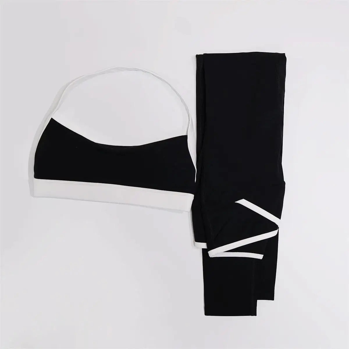 Women Summer Contrasting Sports Bra Shorts Set Female Two-Piece Set Running Shock-Absorbing Neck Hanging Underwear Yoga Set