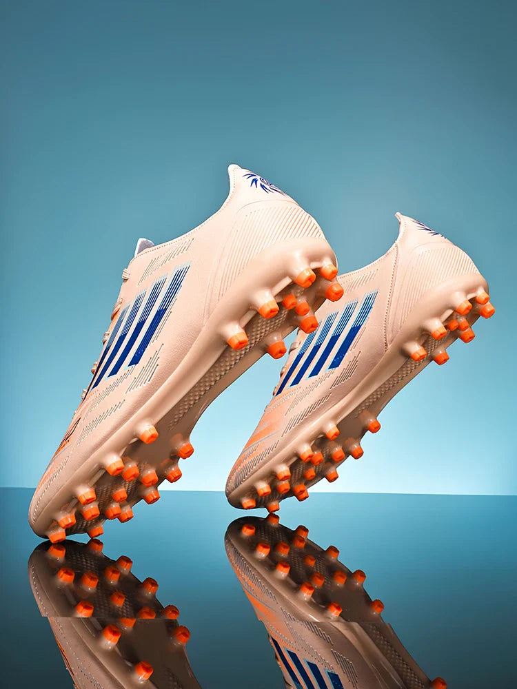 Soccer Cleats for Men Women Breathable Cushioned Insole Anti-Slip Football Shoes for AG/TF Outdoor Sports Boots