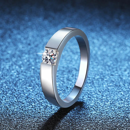 4mm D Color Moissanite Ring for Couple Women Men 925 Sterling Silver Lab Diamond Engagement Wedding Rings Jewelry Bands