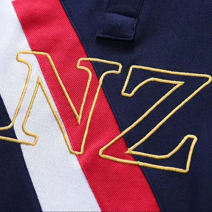 Men's polo shirt New Zealand Pacific Ocean cotton embroidery stitching color classic fashion original design pure cotton quality