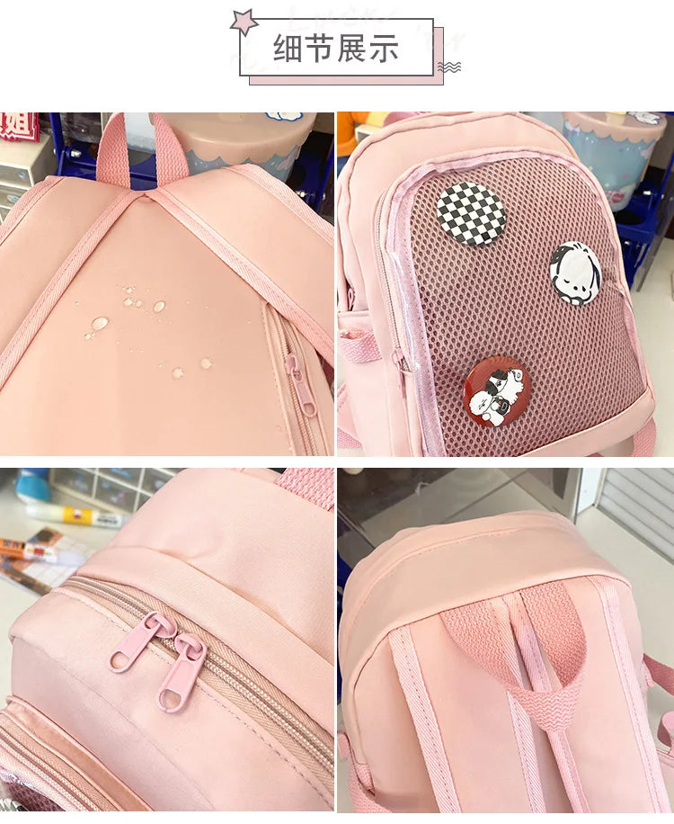 Cute Mini Backpack Women Kawaii Ita Bag Sweet Girl Transparent Rucksack DIY Personality Display Knapsack Lolita Shoulder Bag