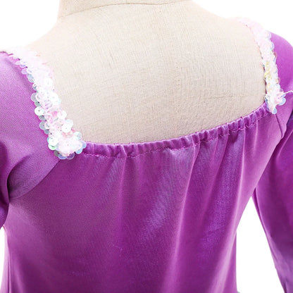 Little Girl Rapunzel Costume Party Fancy Princess Dress Christmas Cosplay Belle Sleeping Beauty Cinderella Carnival Disguise