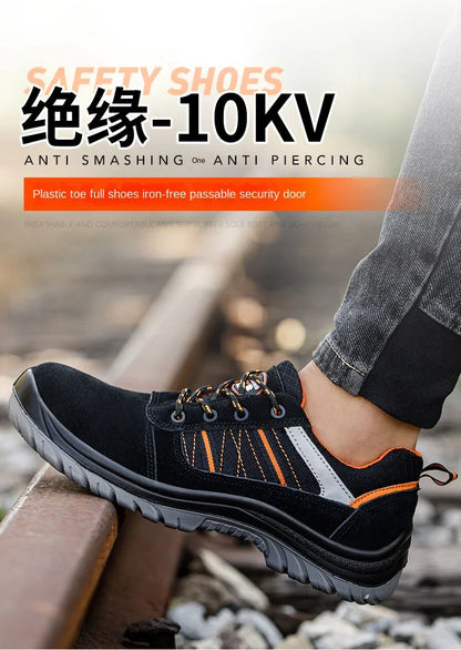 Plastic toe cap composite safety shoes men metal free working  boots  insulation shoes electrician