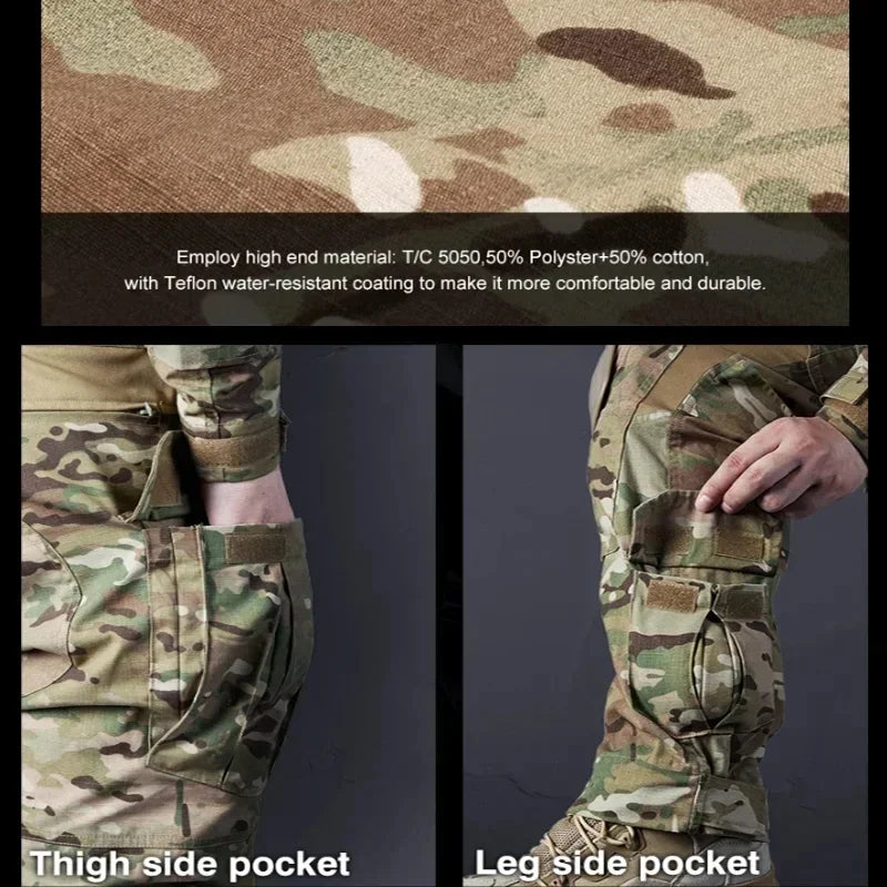 Gen3 Tactical Pants Camo Hunting Pants Multicam Mens G3 Cargo Trousers Trainning Combat Pant Men Clothing Tactic Water Repellent