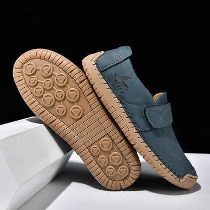 Men's Slip On Loafers Soft Leather Preppy Lightweight Breathable Driving Shoes Non Slip Daily Fashion Casual Outdoor Sneakers