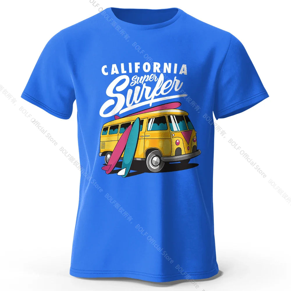 Surfer Sunrise Silhouette Printed Unisex Men Women T-Shirt Tees Tops 100% Cotton Ocean Wave Graphic Morning Ritual