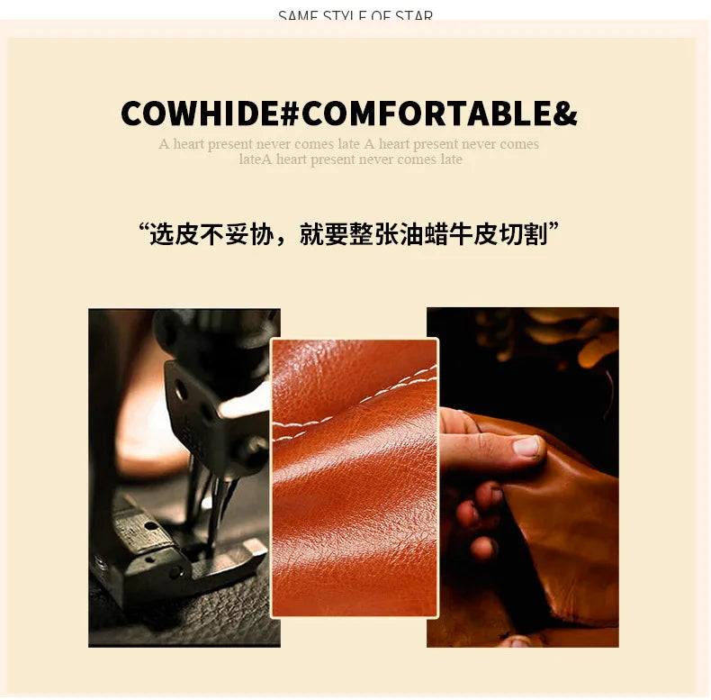 Women's Small Phone Bag Fashionable Oil Wax Cowhide Leather Handbag Versatile and Simple Shoulder Bag High Quality Crossbody Bag