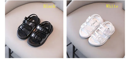 Clear Upper Children Sports Shoes Flat Sandals 2026 Summer Canvas Baby Boy Sandals Breathable Toddler Girls Shoes Kids I04224