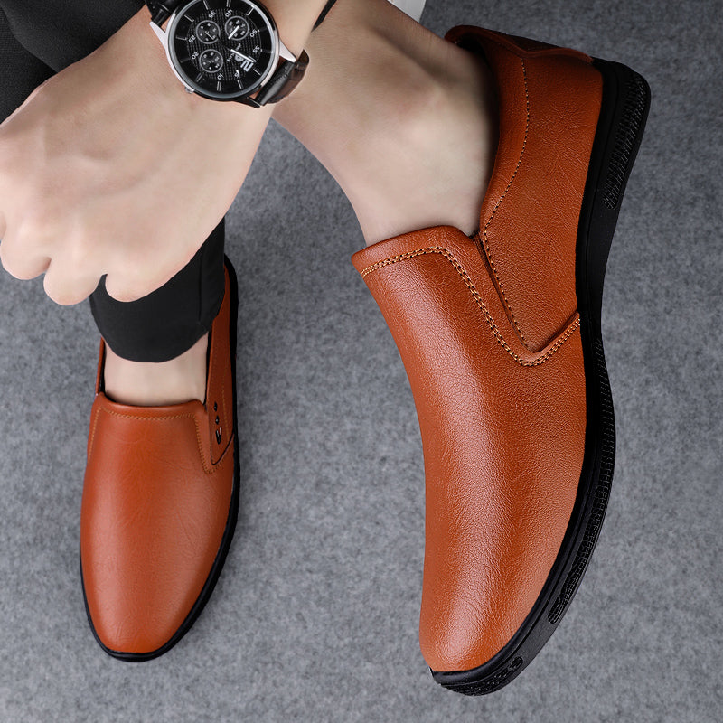 Leather Men Casual Shoes Breathable Soft Sole Office Loafers Shoes Men Designer Shoes