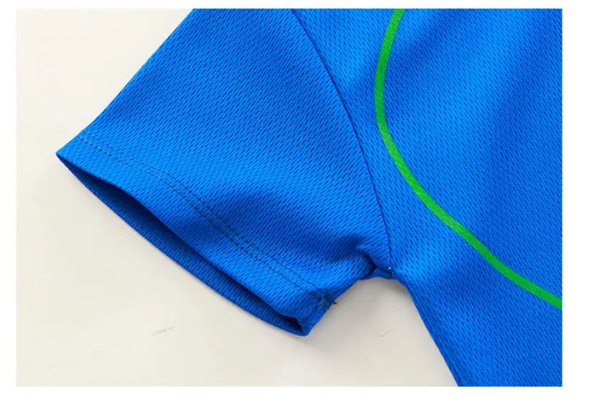 New children's set boys' summer Korean version letter printed quick drying short sleeved shorts sports set