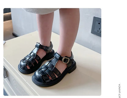 2025  New Summer Princess Sandals For Women's Kids Soft Sole Roma Single Shoes Children's Fashionable Outdoor Footwear