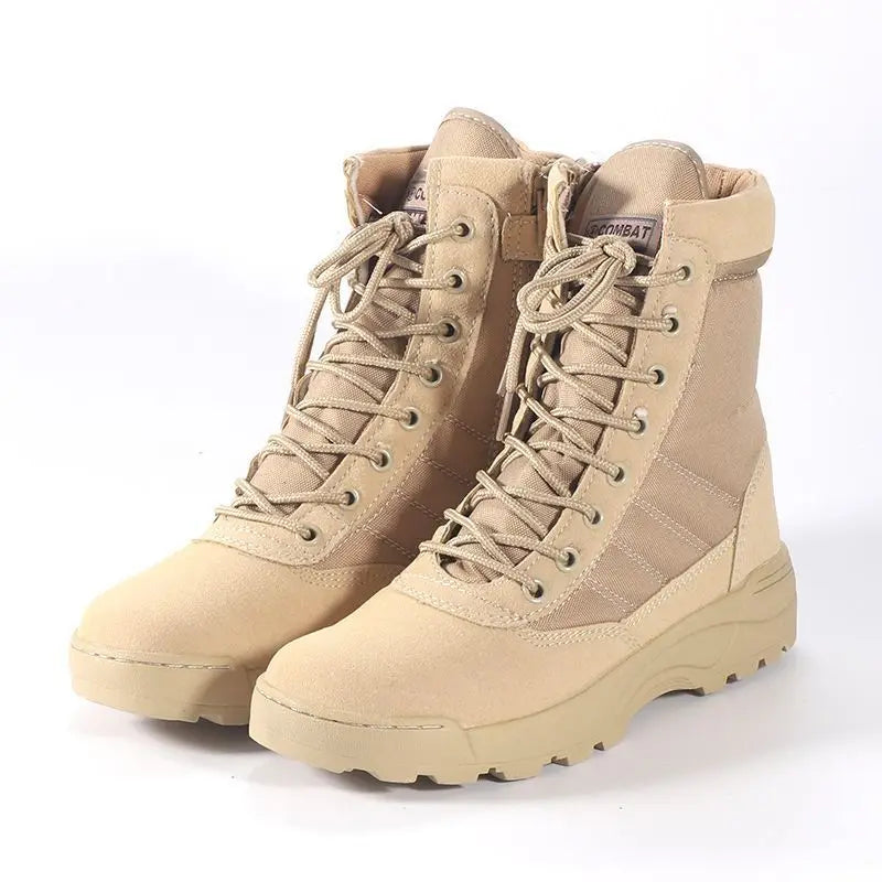 2026 New Winter Combat Boots Outdoor Wear-Resistant Hiking Men and Women Tactical Training Botas High Top Desert Shoes