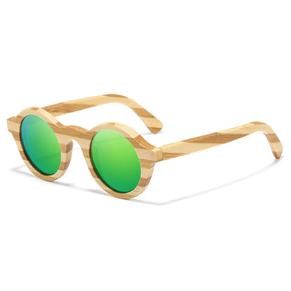 Natural Zebra Bamboo Wooden Aduit Sunglasses Handmade Polarized Glasses Mirror Coating Lenses Eyewear With Gift Box 8620C
