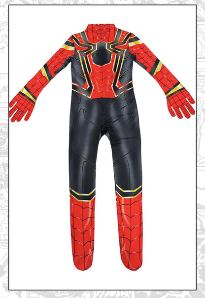 Kids Spider Boy Cosplay Costume Superhero Morales Cosplay Jumpsuit Miles Zentai Jumpsuit Halloween Carnival Party Costume Adult