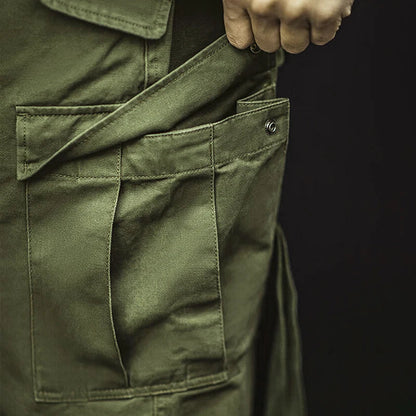 Vintage M51 multi-pocket tactical pants, men's pure cotton cargo pants, outdoor casual long pants for spring, autumn and winter