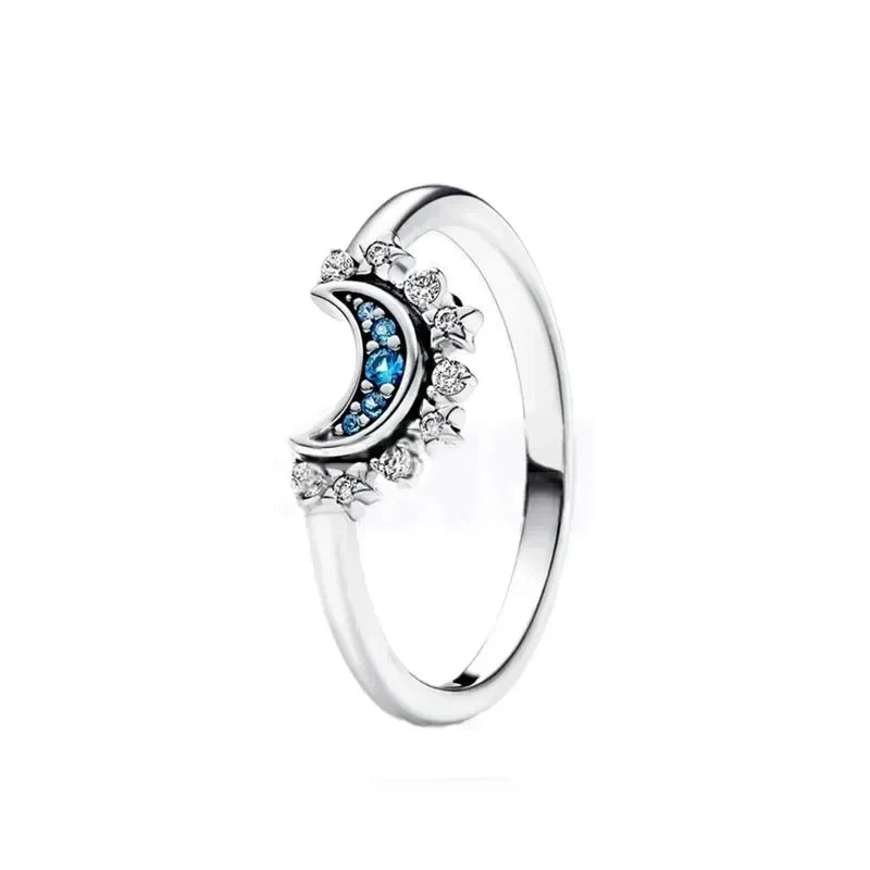 Hot selling 925 sterling silver ring, exquisite luxury, adjustable charm, square circular heart-shaped ring women's jewelry gift