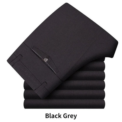 Men's Summer Thin Business Suit Pants Winter Autumn Thick Classic Casual Fashion Stretch Trousers Male Brand Clothes GOZBKF