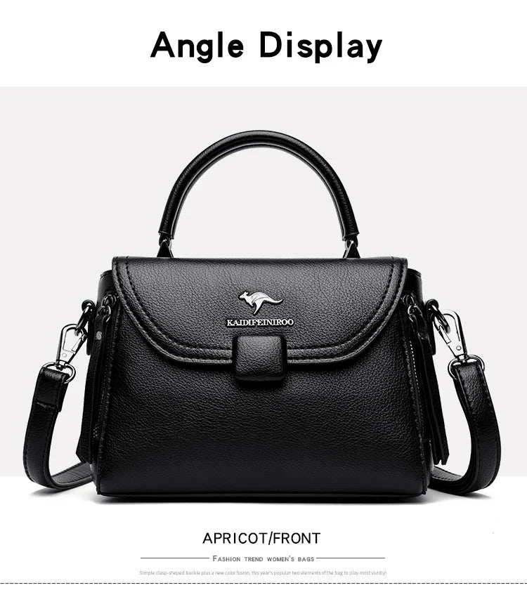 Authentic High Quality Soft Leather Luxury New Designer Fashion Casual Women's Shoulder Bag Handbag Crossbody Bags for Women2024