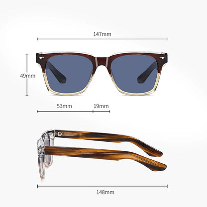 Sunglasses polarized men acetate glasses for women black grey