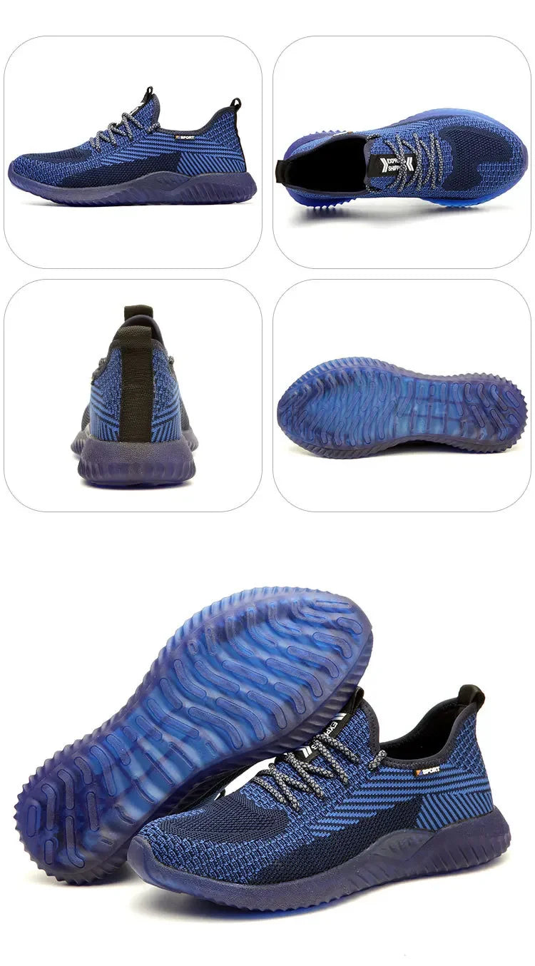 Safety Shoes Men's Work Boots Steel Toe Cap Puncture-Proof Indestructible Security Work Shoes Women Light Comfortable Sneakers