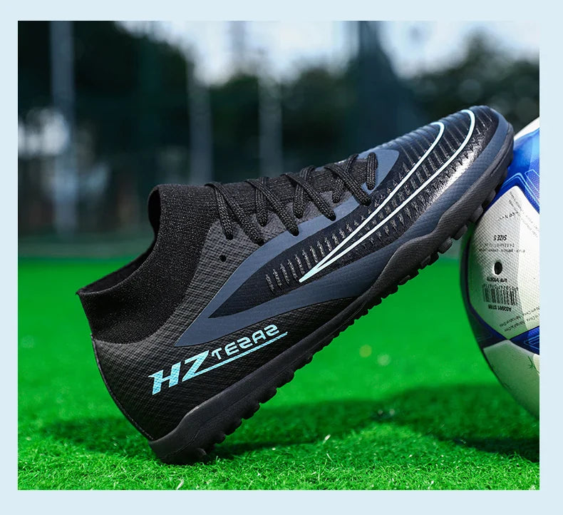 New Men Soccer Shoes Sport Outdoor Football Boots Training Boys Breathable Cleats Adult Long Spikes Non Slip Match Comfortable